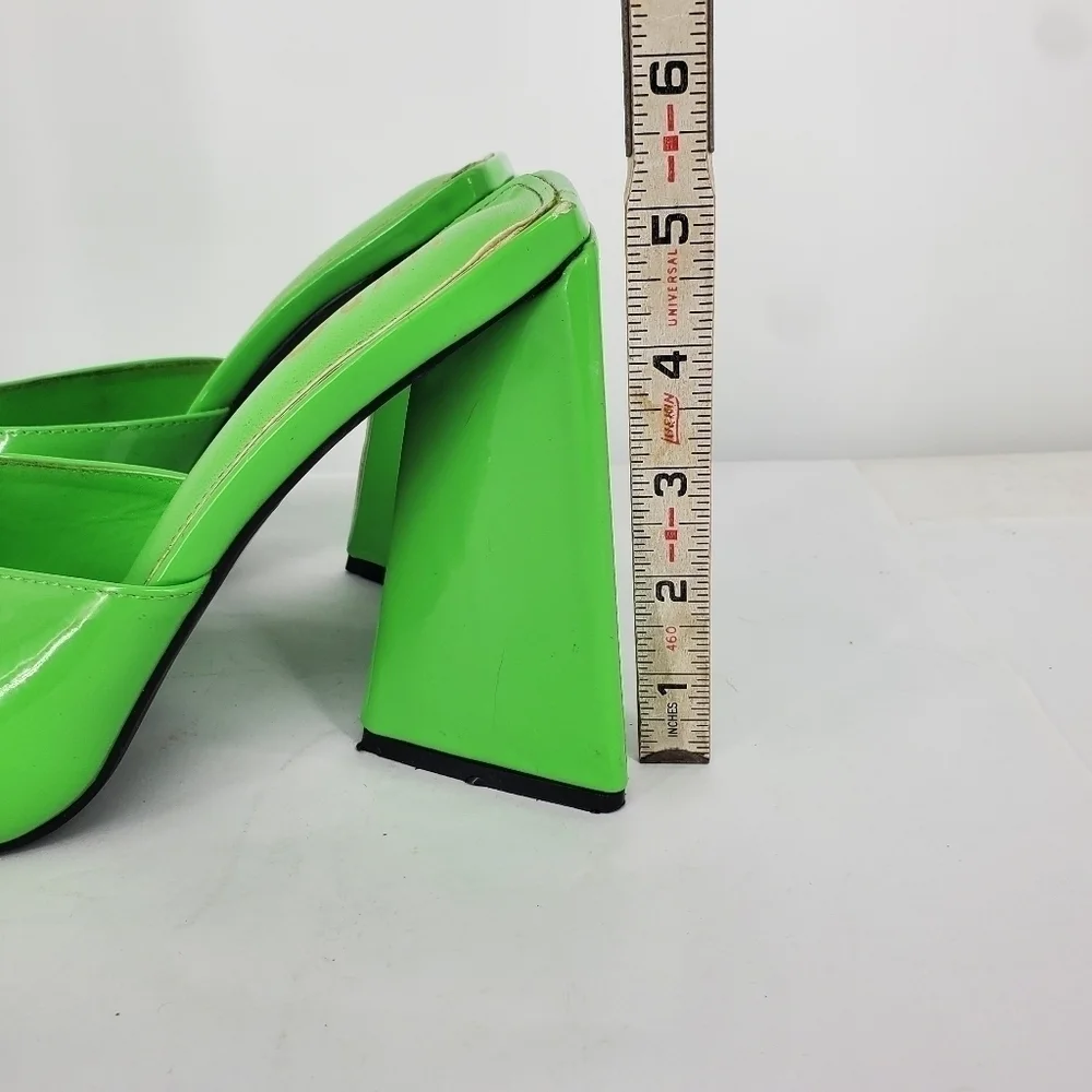 EGO Avalon Heels Women 8 Shoes Patent Leather Green